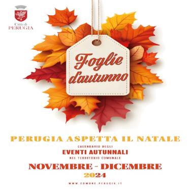 carte de jeu Feuilles d'automne - Pérouse attend Noël - Perugia